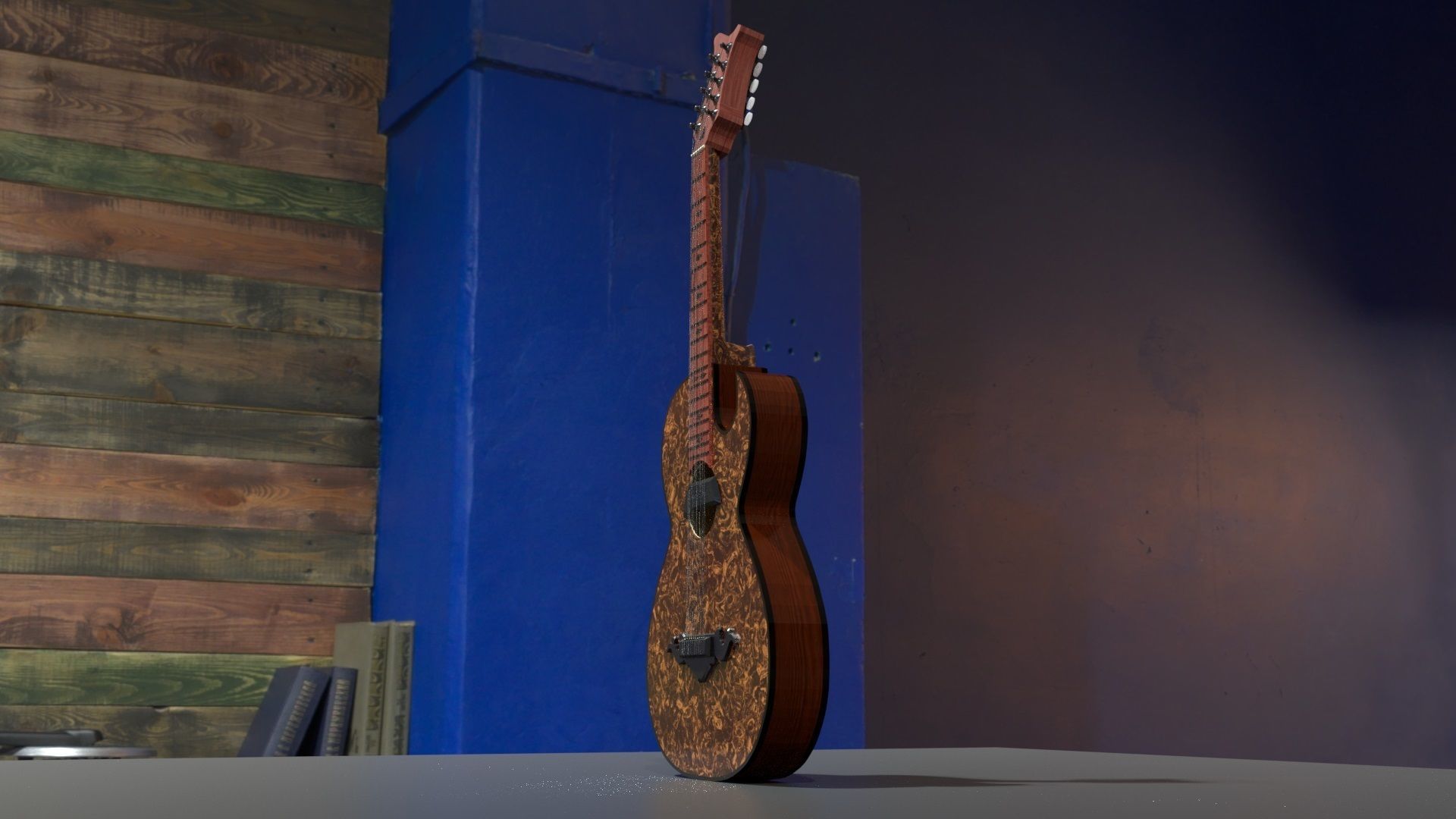 bajo sexto-sixth bass-12 string guitar 3D model_3