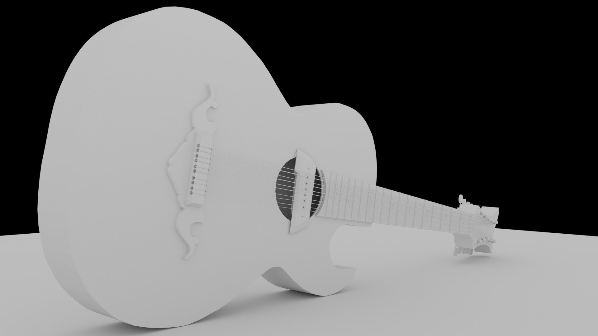 bajo sexto-sixth bass-12 string guitar 3D model_6
