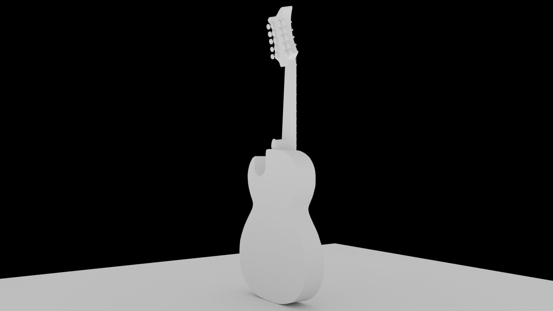 bajo sexto-sixth bass-12 string guitar 3D model_8