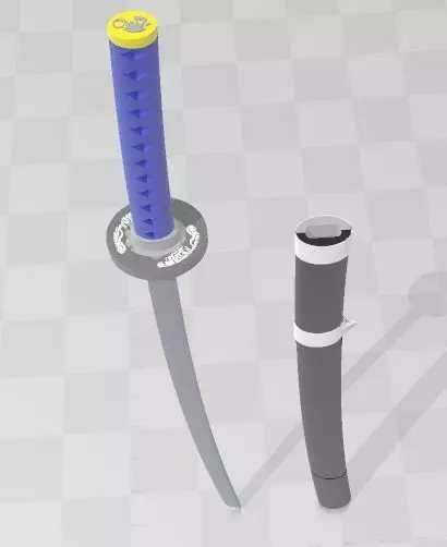 yamato samurai sword 3D print model