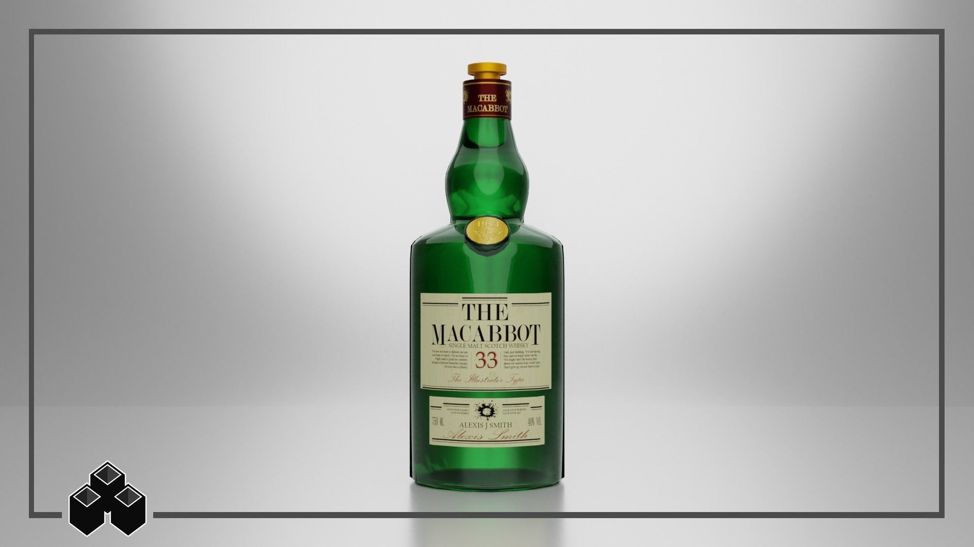 Liquor Bottles 3D model_6