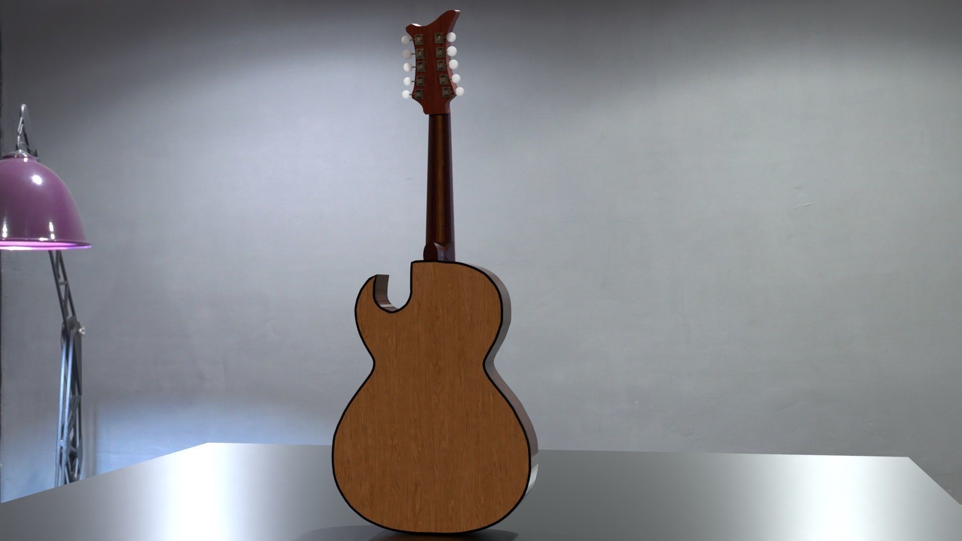 2 bajo sexto-sixth bass-12 string guitar 3D model_2