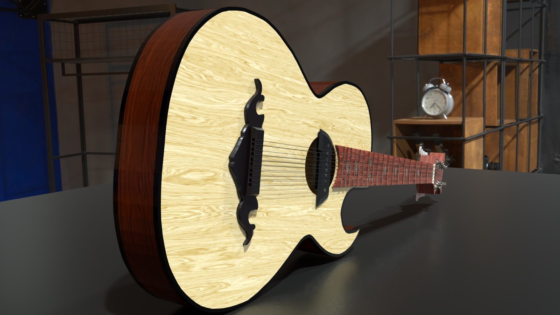 2 bajo sexto-sixth bass-12 string guitar 3D model_5