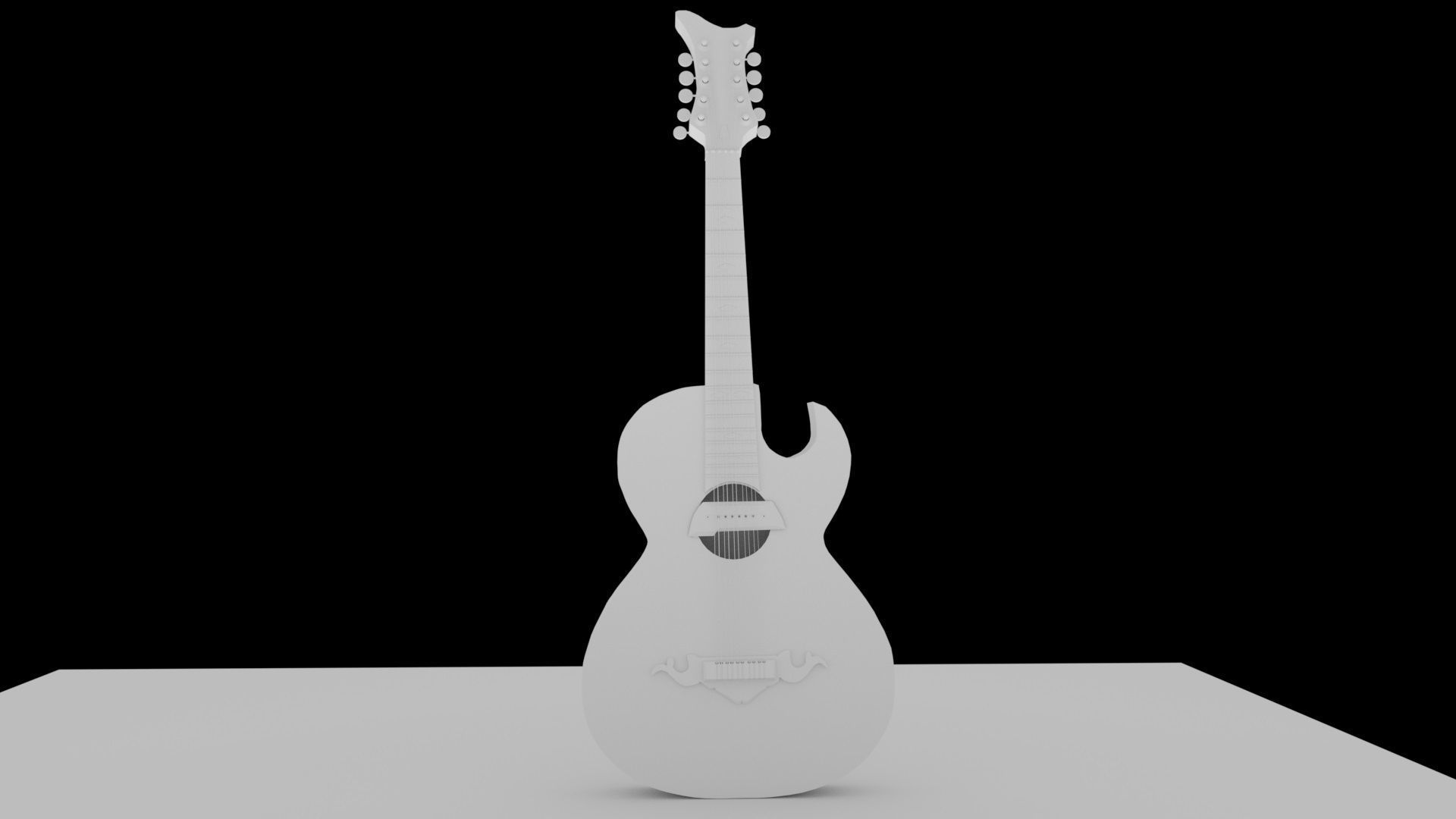 2 bajo sexto-sixth bass-12 string guitar 3D model_7