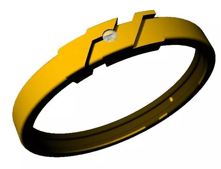 simple 3d ring with 1mm size zircon Free 3D print model