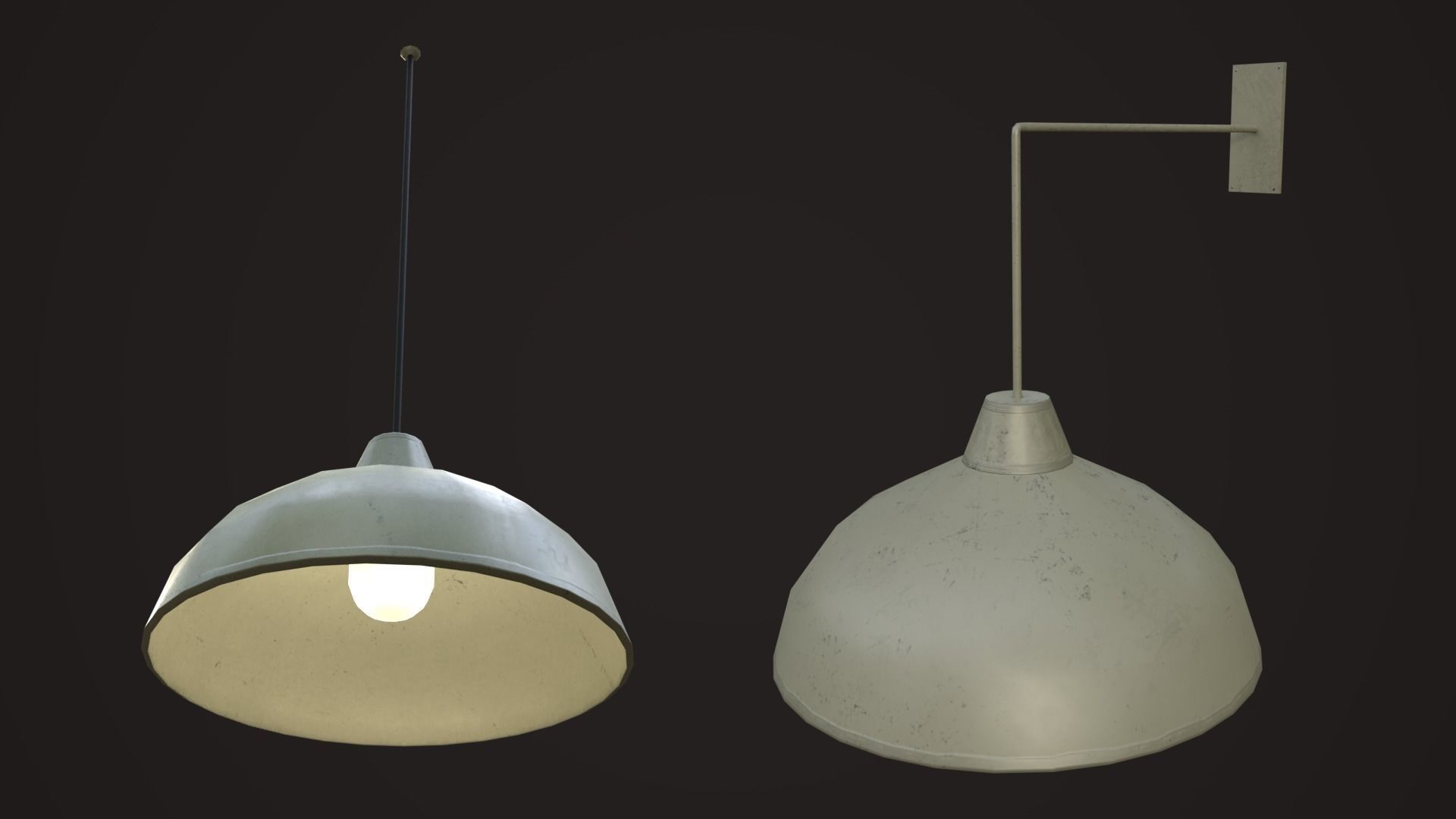 Commercial Light Fixtures Low-poly 3D model_29