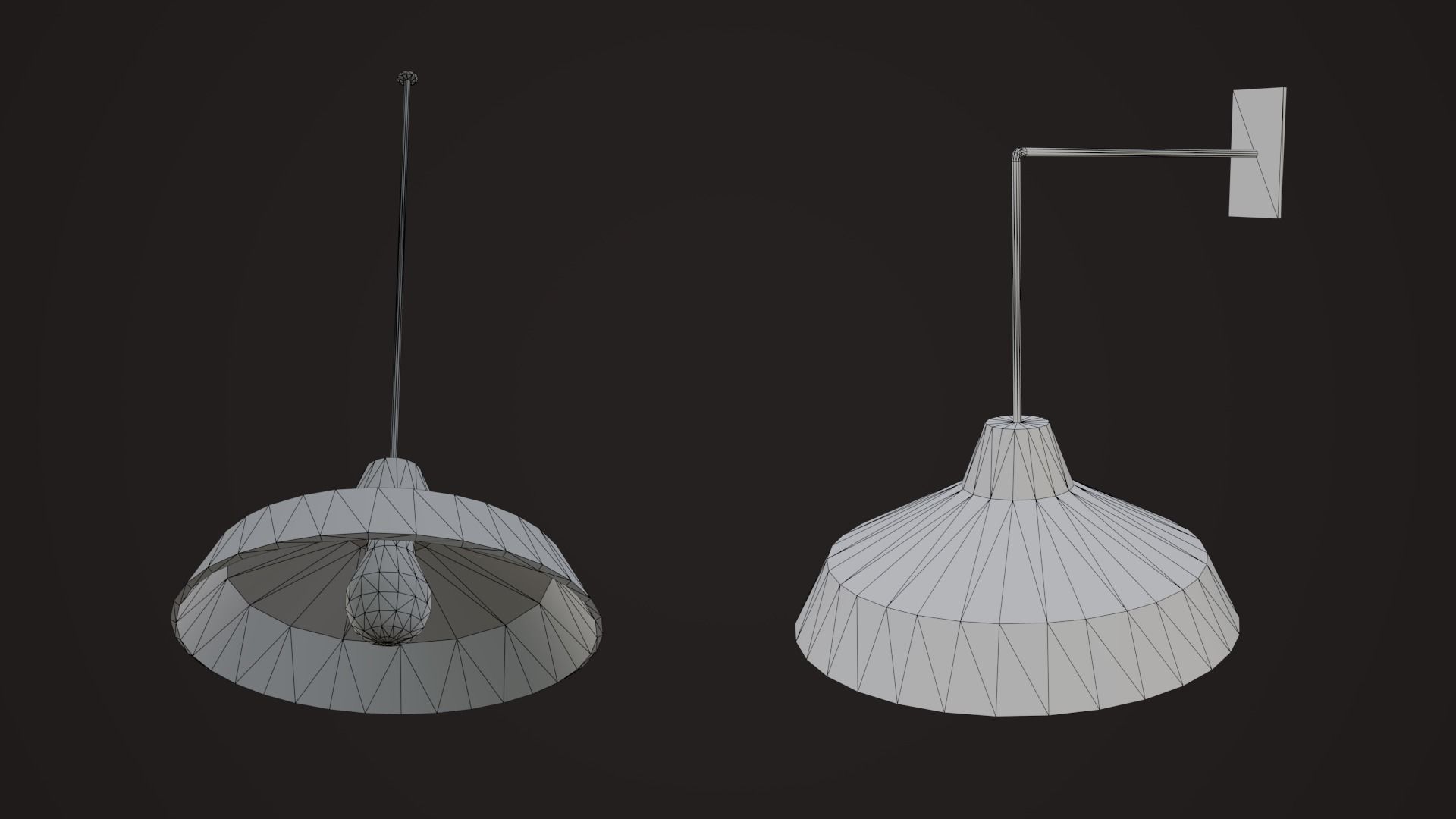 Commercial Light Fixtures Low-poly 3D model_27