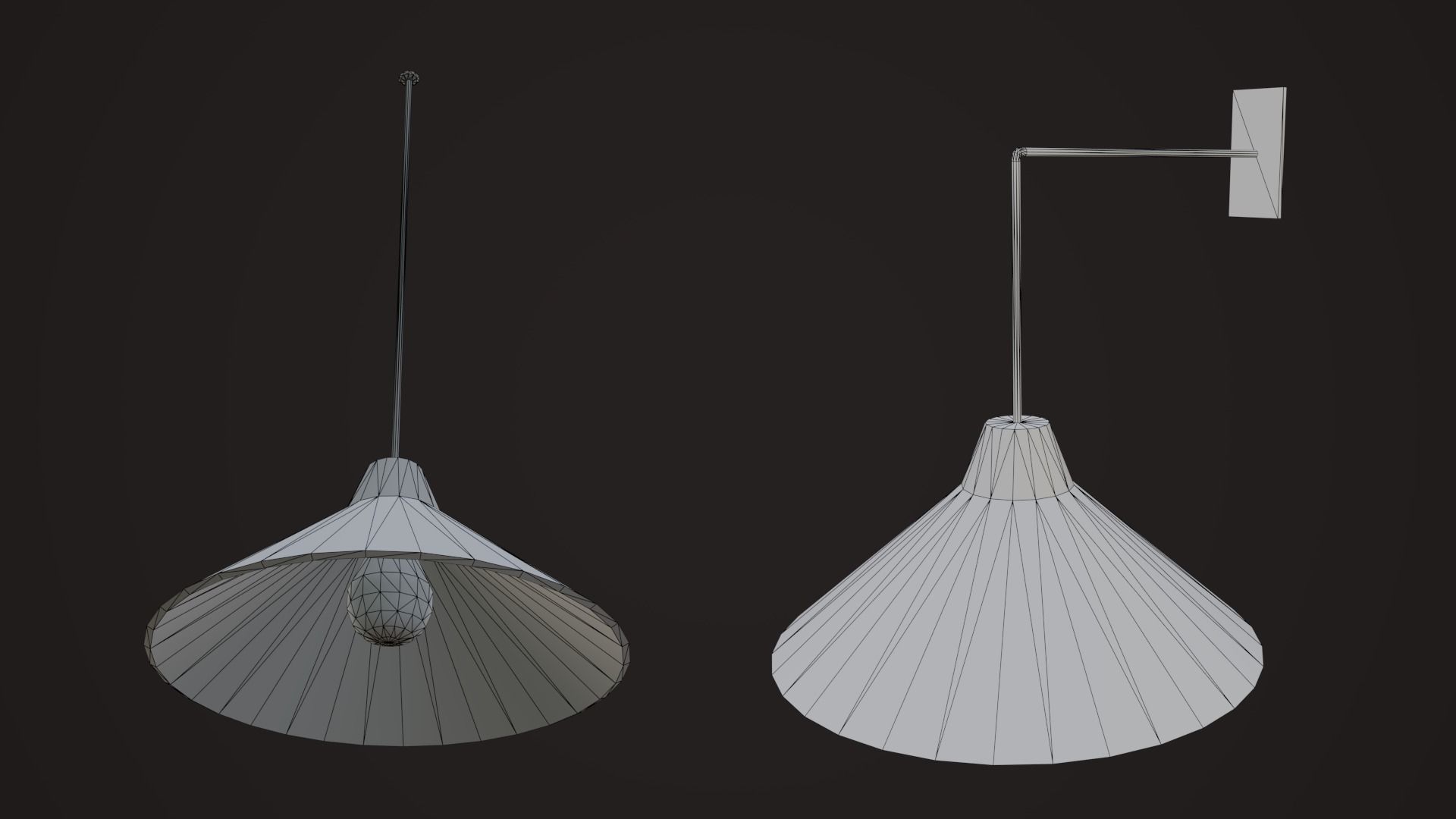 Commercial Light Fixtures Low-poly 3D model_24