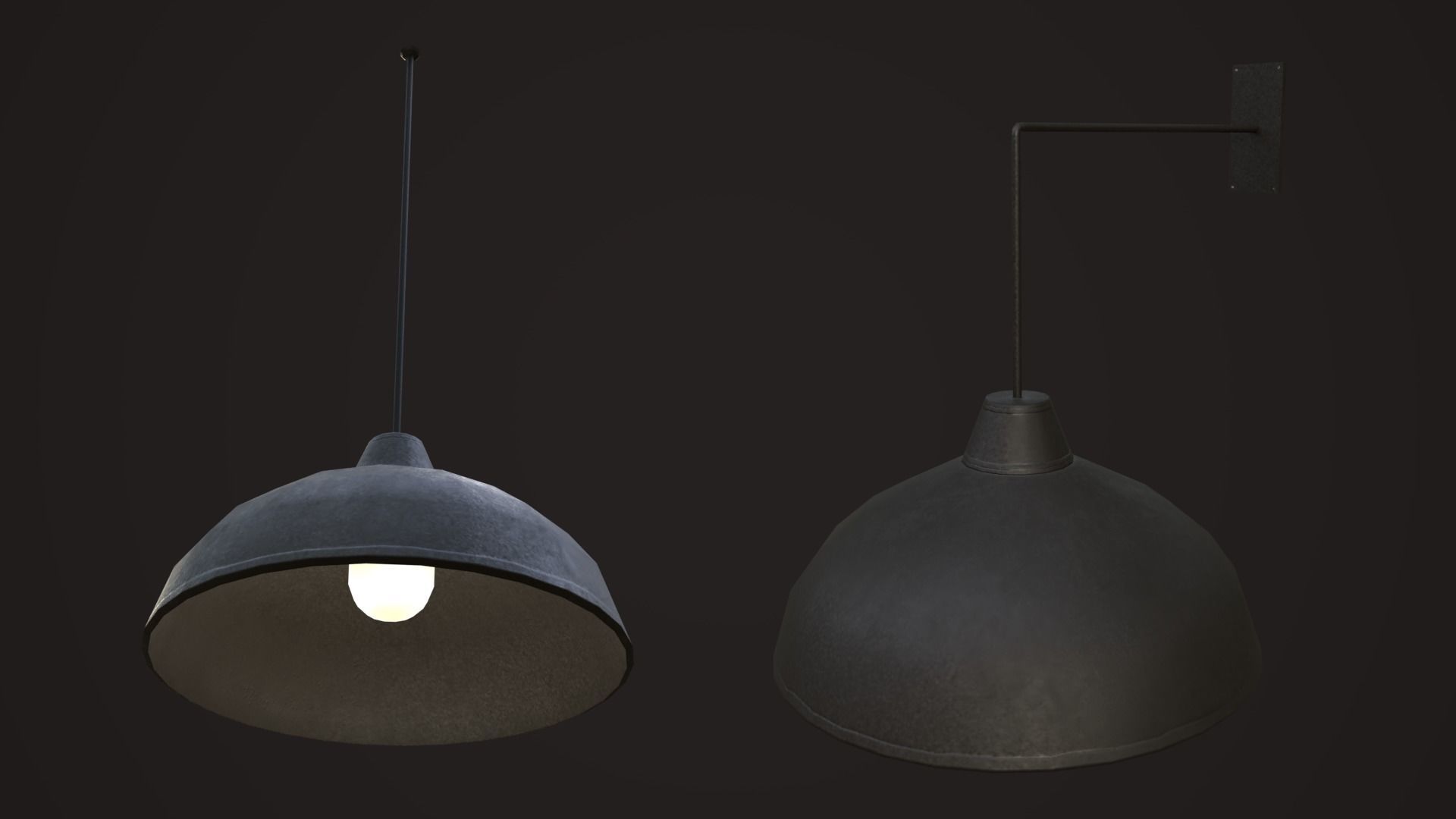 Commercial Light Fixtures Low-poly 3D model_28