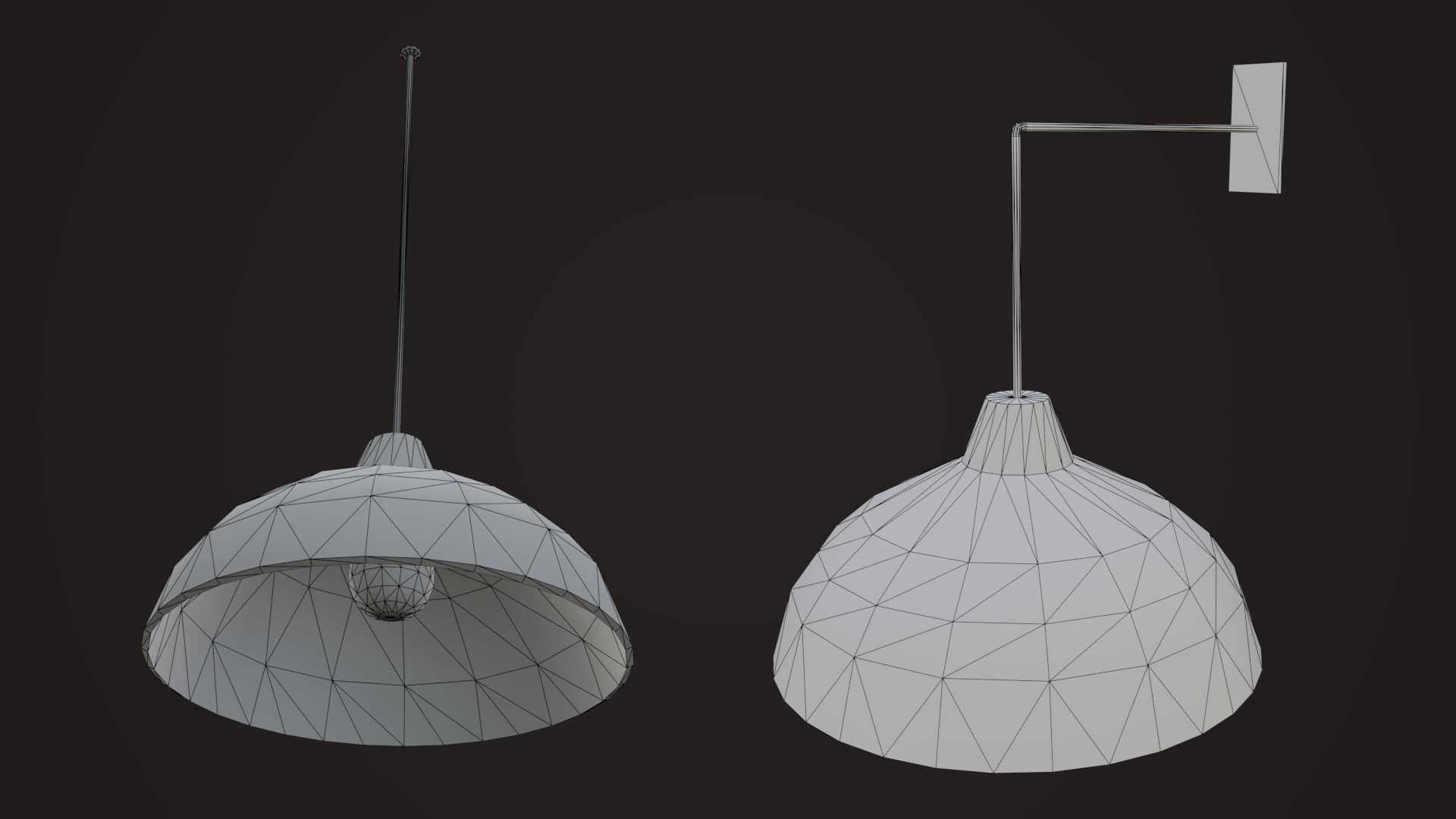 Commercial Light Fixtures Low-poly 3D model_30