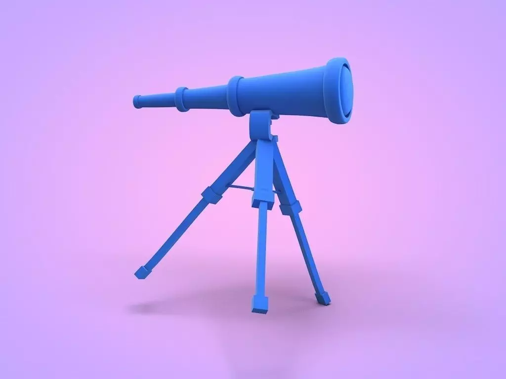 Telescope on tripod Free 3D print model