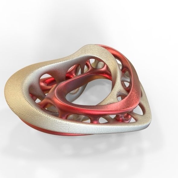 Love heart  01 3D model_8