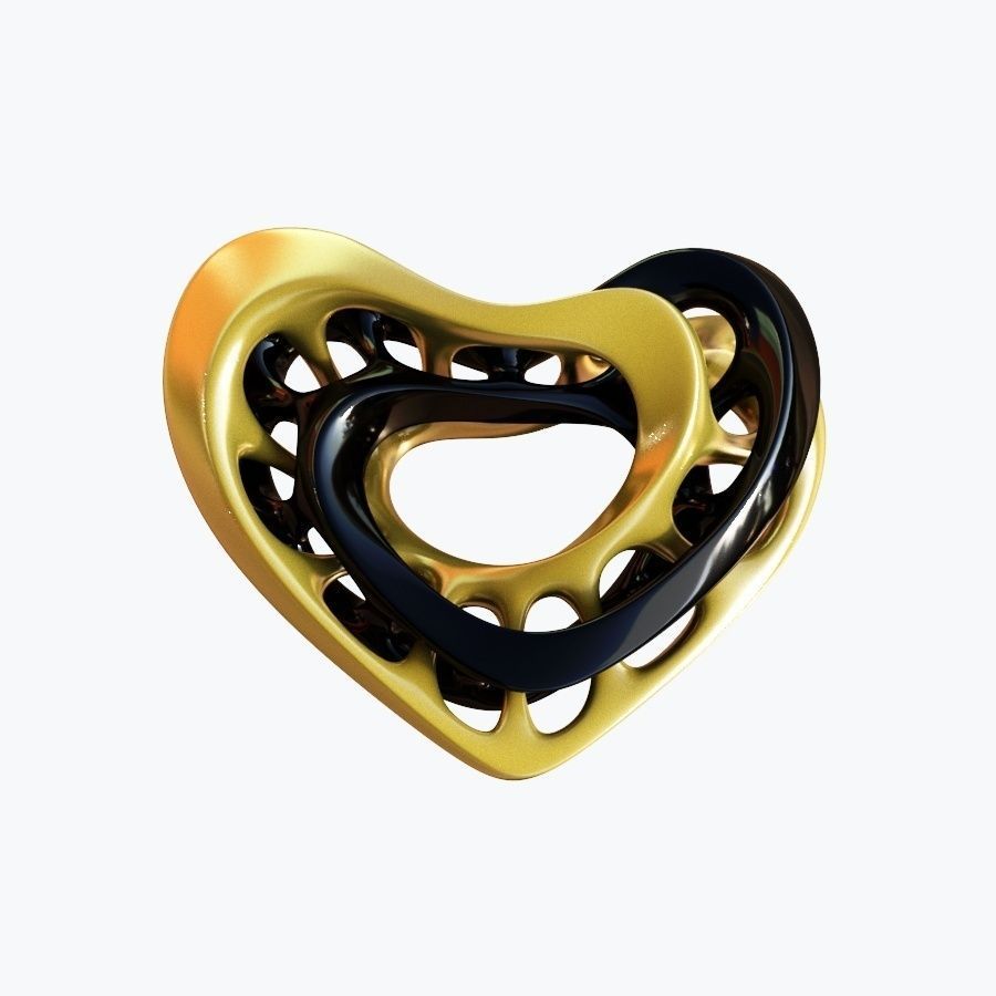 Love heart  01 3D model_2