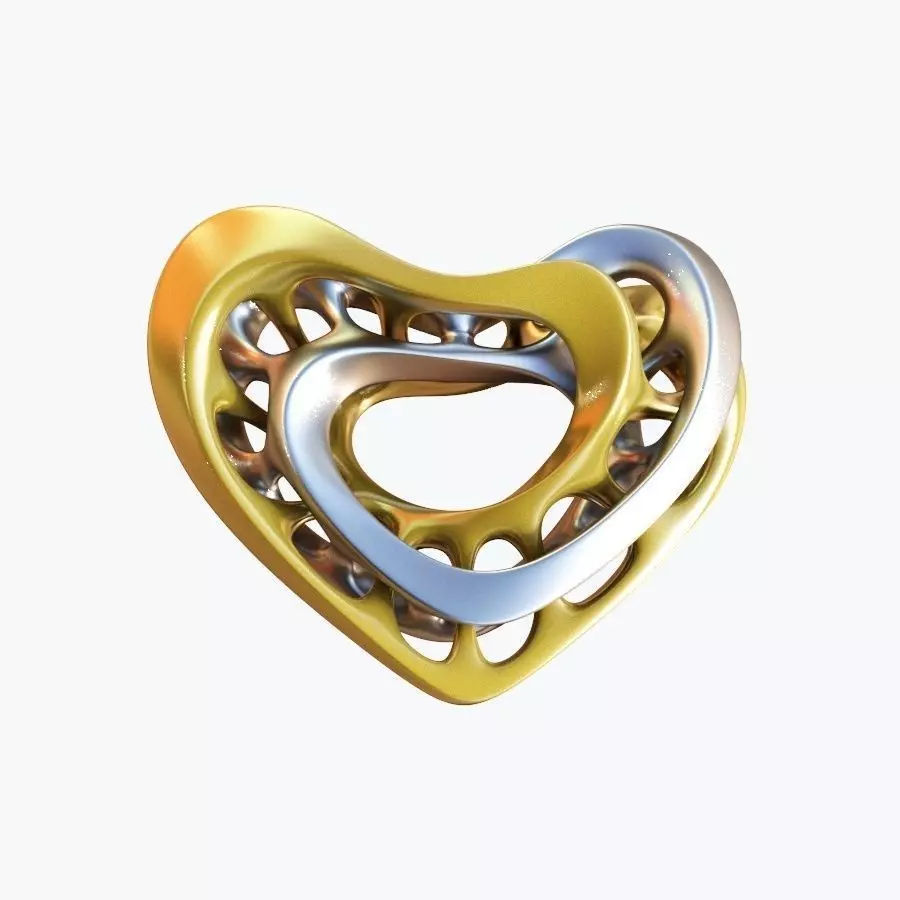 Love heart  01 3D model_0