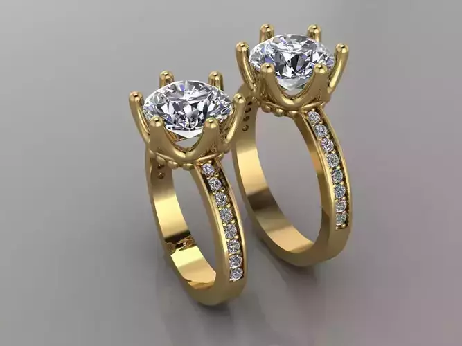 GC GOLD T104- Diamond gold ring