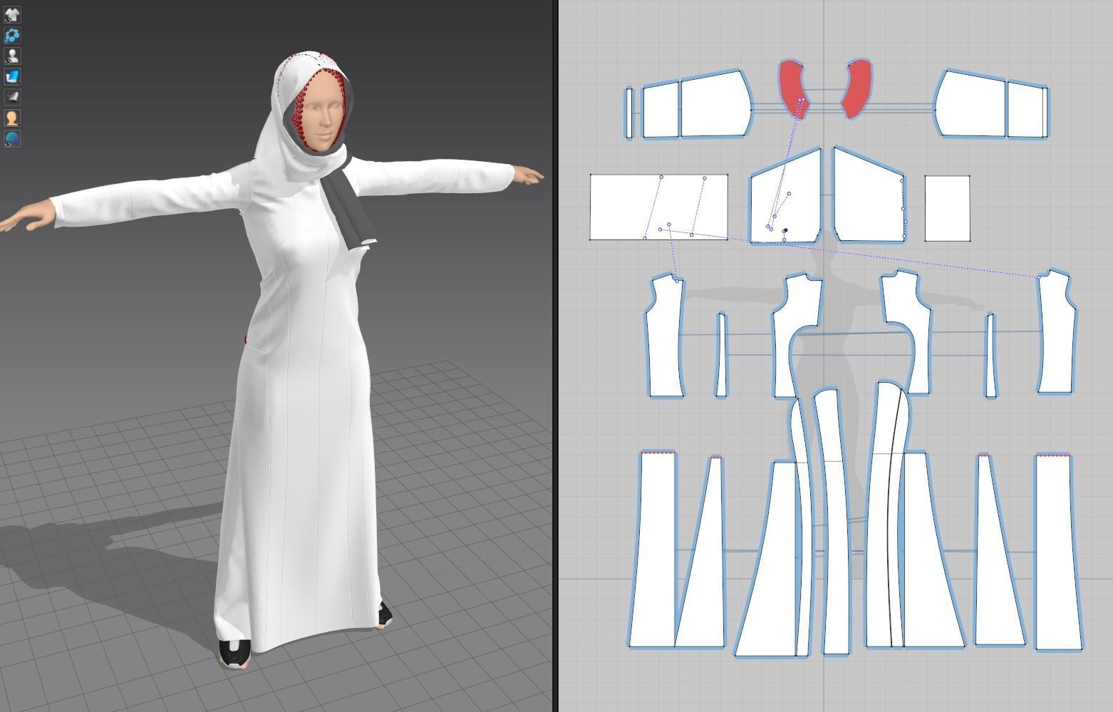 16x Arabic people real cloth simulation loop animated 2 3D Model Collection_16