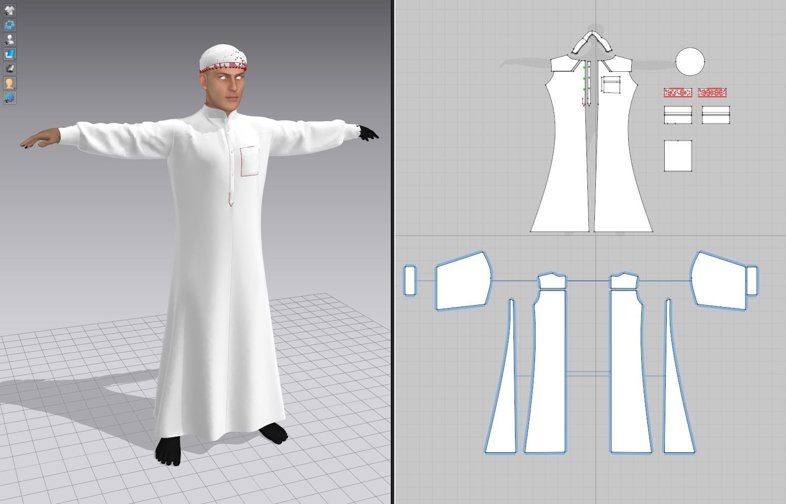 16x Arabic people real cloth simulation loop animated 2 3D Model Collection_28