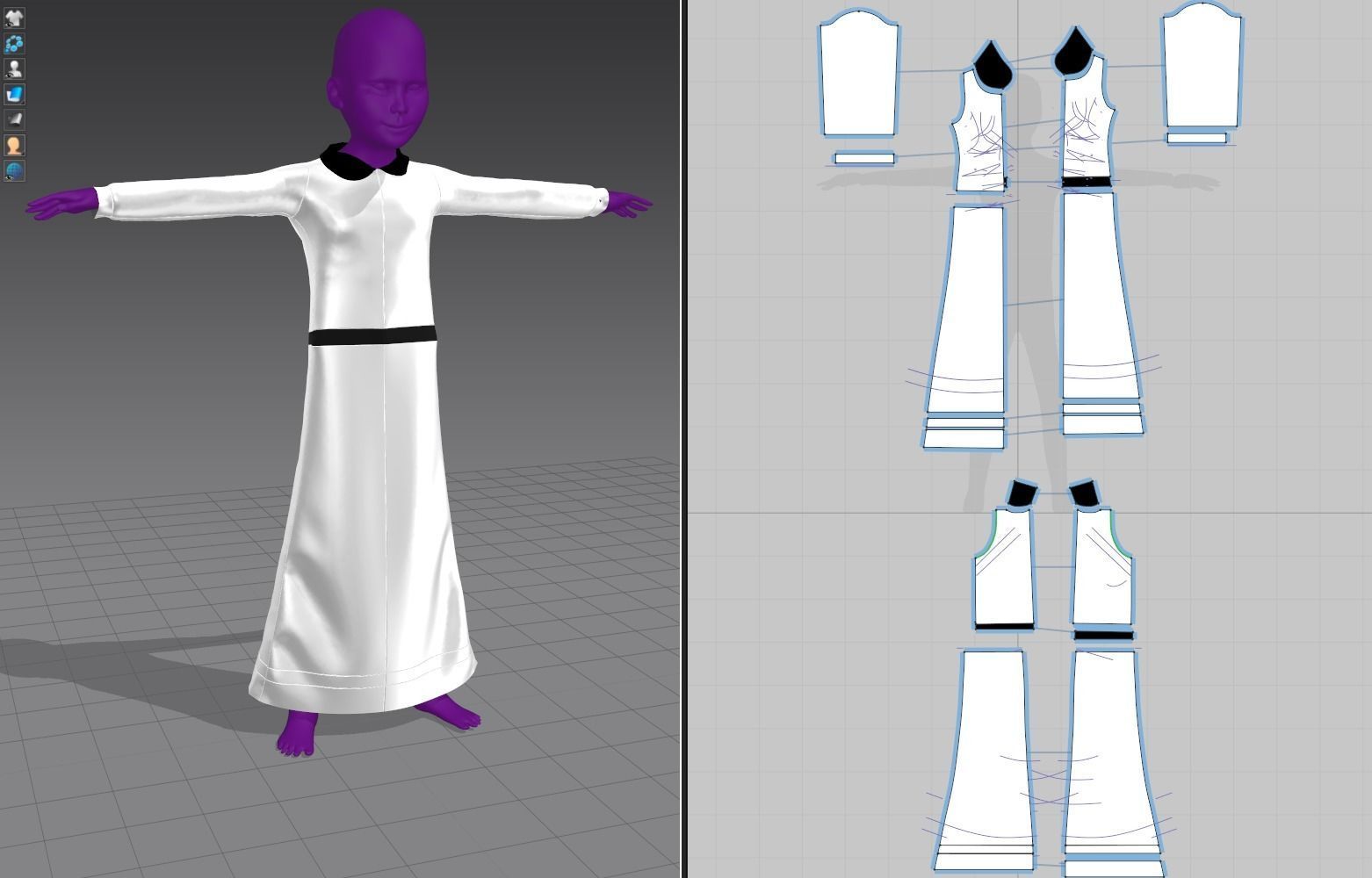 16x Arabic people real cloth simulation loop animated 2 3D Model Collection_30