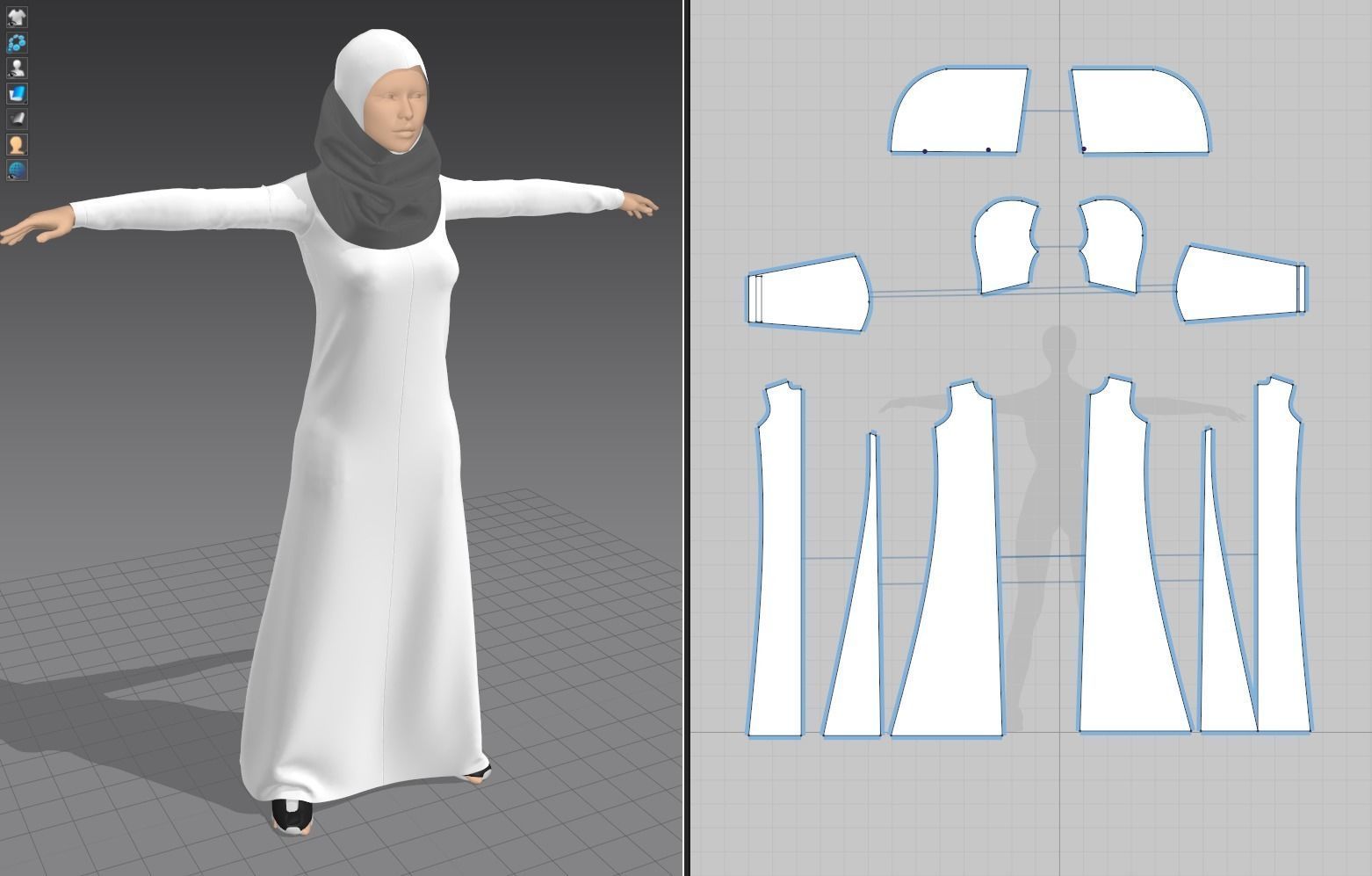 16x Arabic people real cloth simulation loop animated 2 3D Model Collection_20