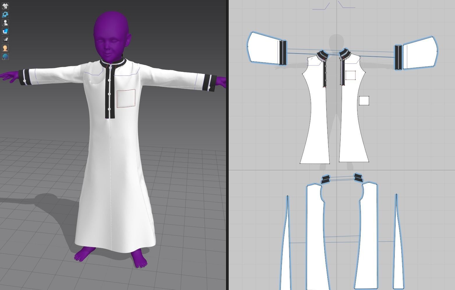 16x Arabic people real cloth simulation loop animated 2 3D Model Collection_8