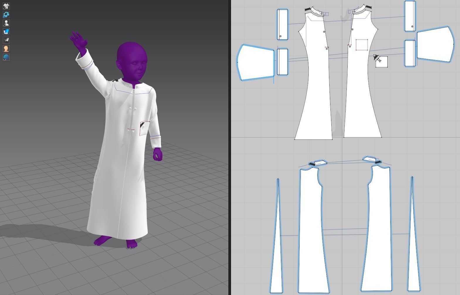 16x Arabic people real cloth simulation loop animated 2 3D Model Collection_10