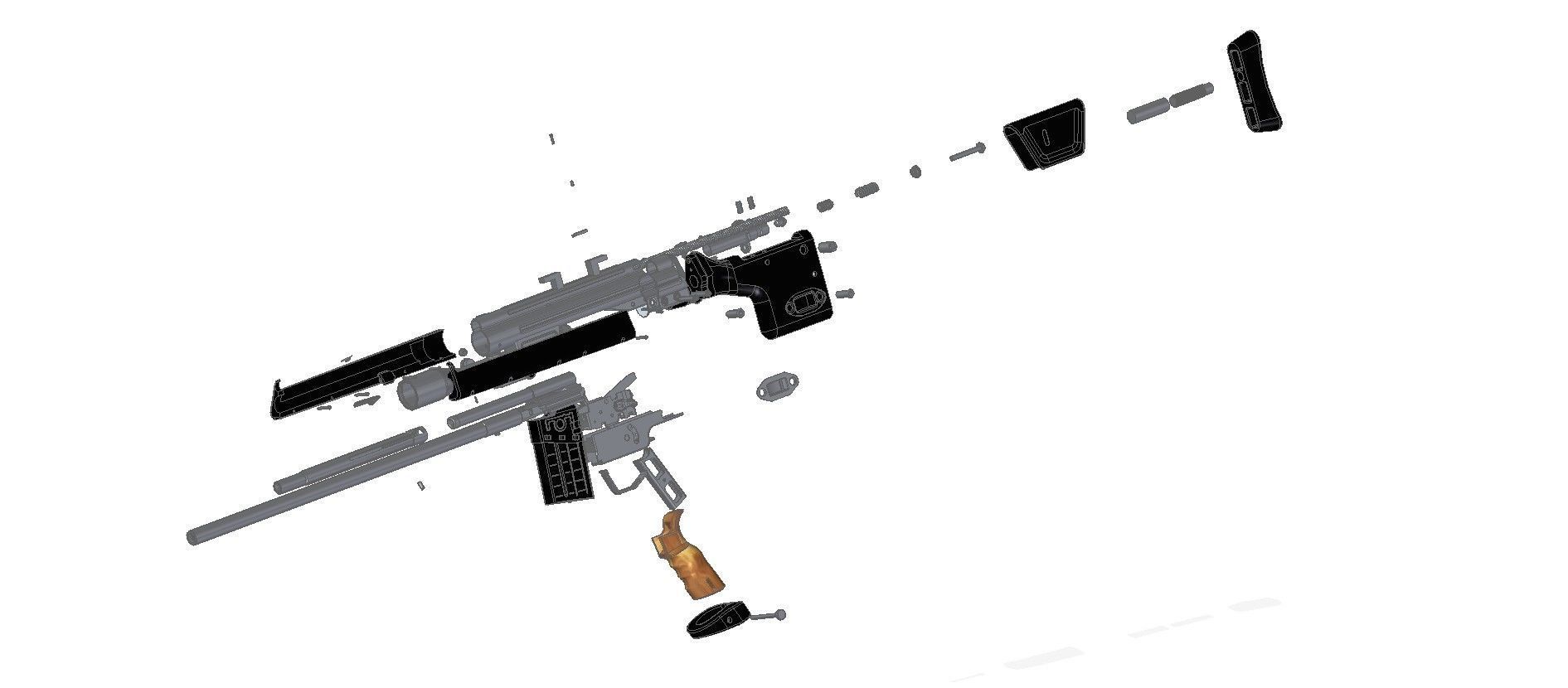 PSG-1 rifle with scope 3D model_2