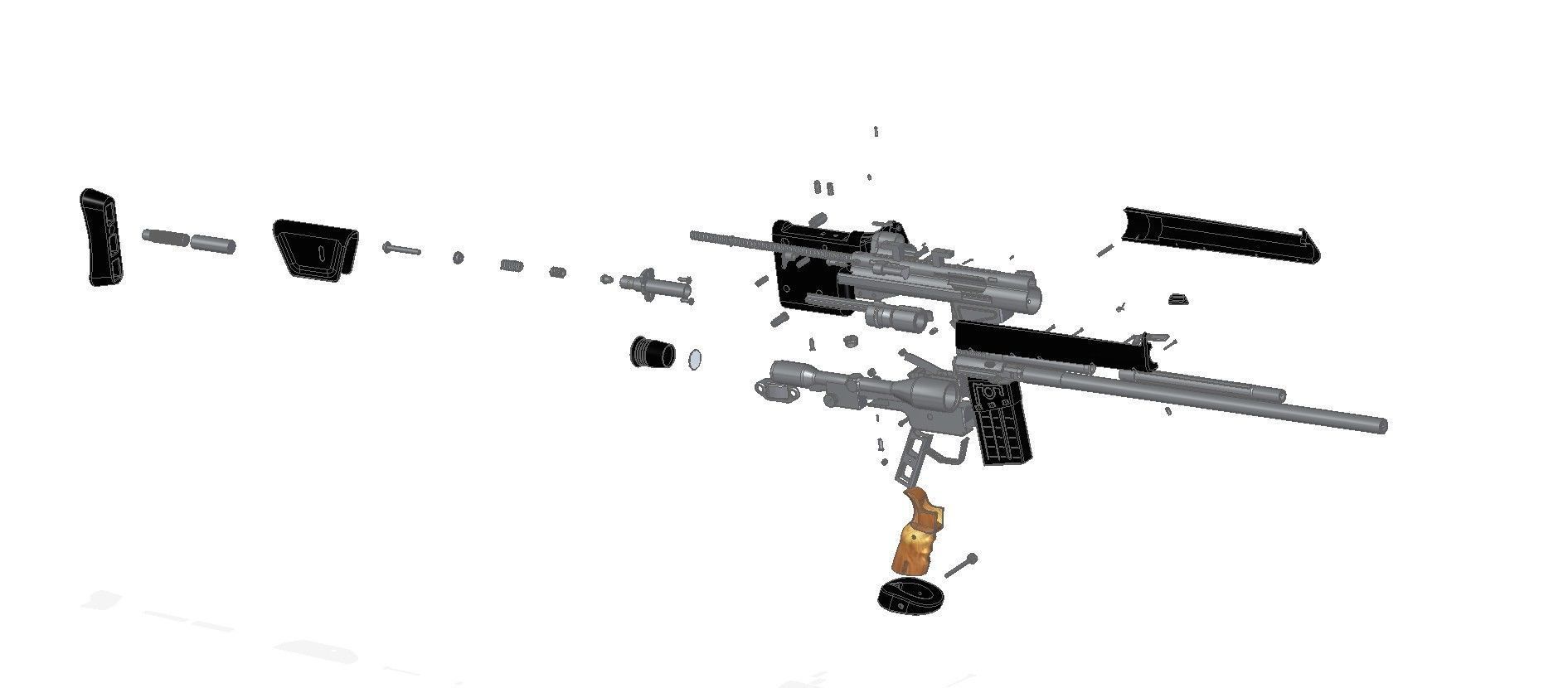 PSG-1 rifle with scope 3D model_3