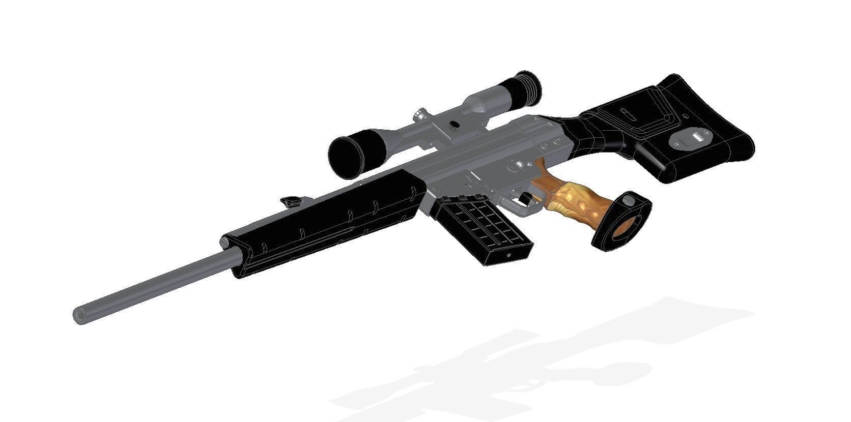 PSG-1 rifle with scope 3D model_12