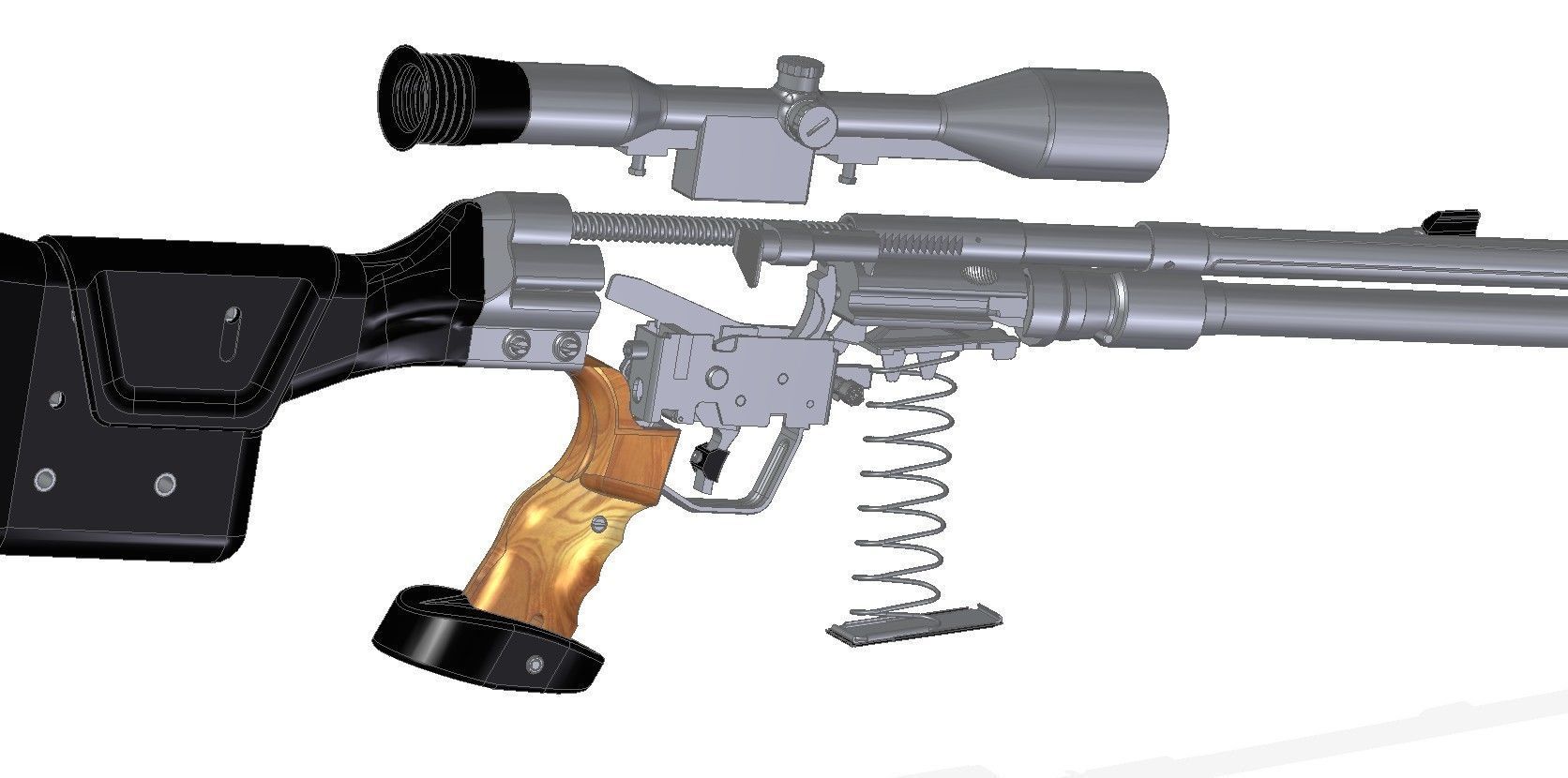 PSG-1 rifle with scope 3D model_5