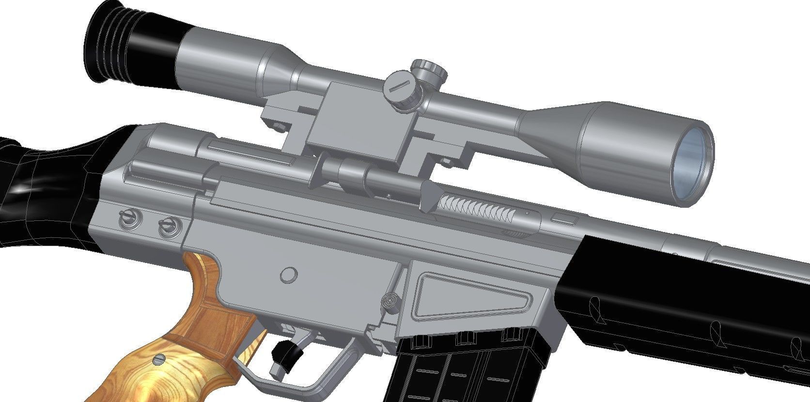 PSG-1 rifle with scope 3D model_8