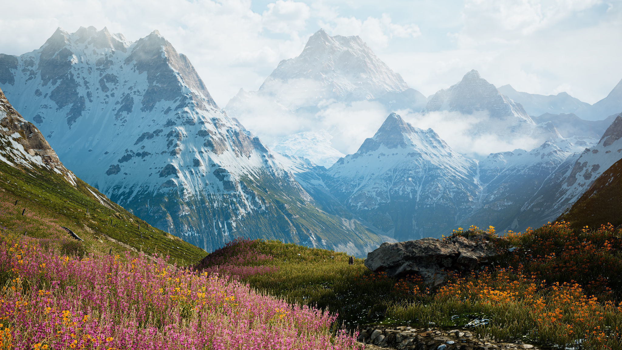 Alpine Lake Environment - Unity 2017-18-19 Projects Low-poly 3D model_6