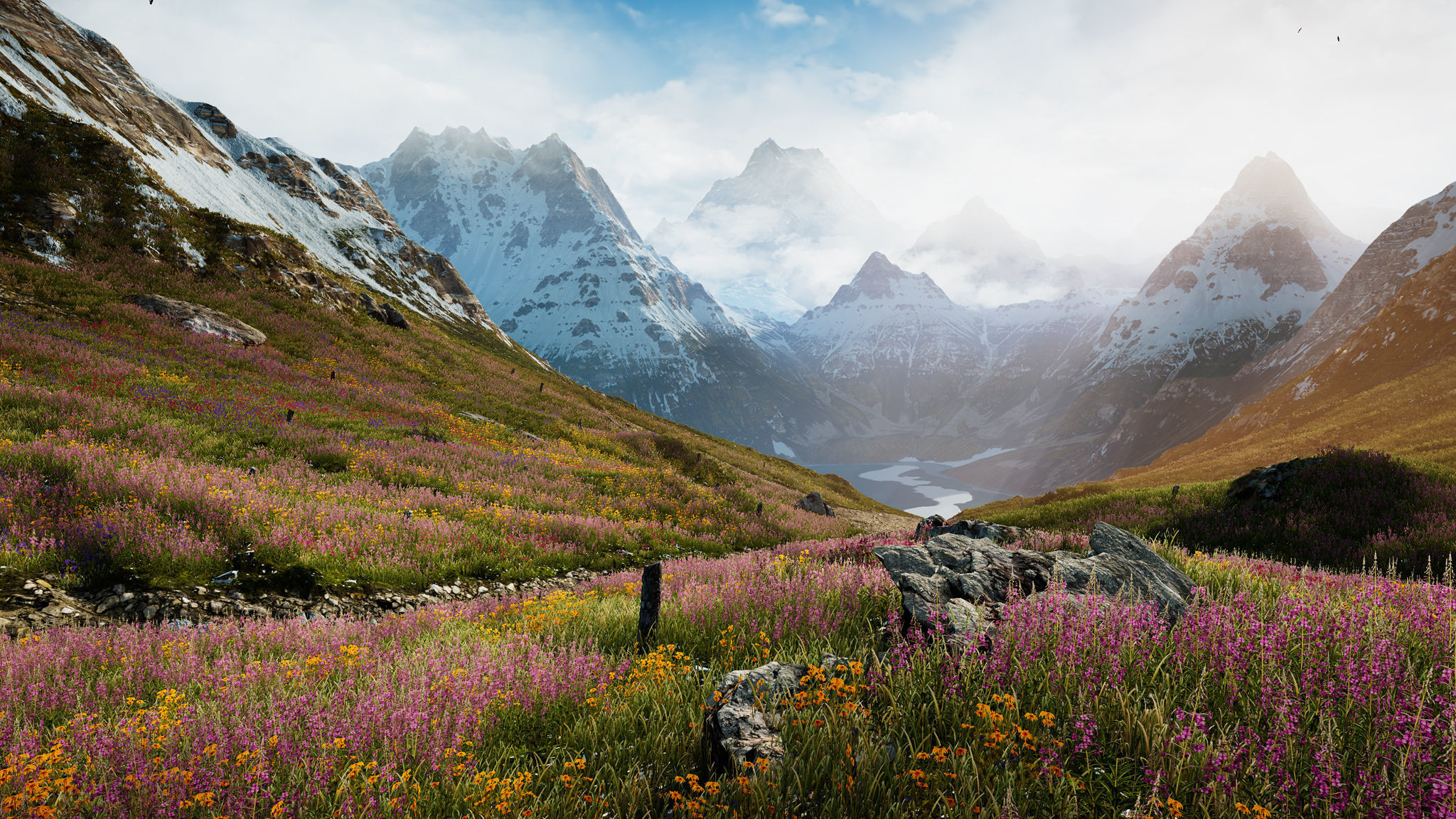 Alpine Lake Environment - Unity 2017-18-19 Projects Low-poly 3D model_2