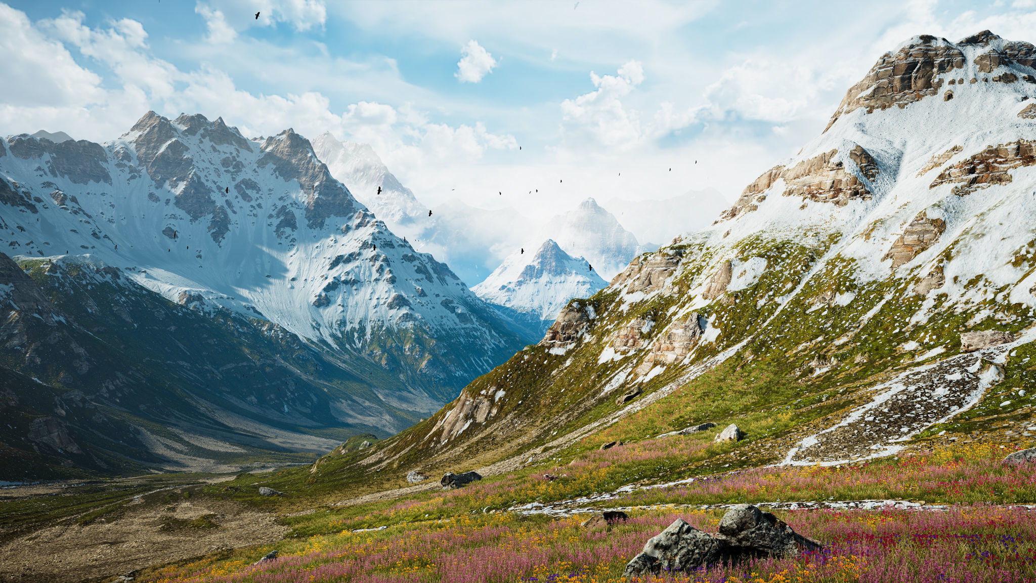 Alpine Lake Environment - Unity 2017-18-19 Projects Low-poly 3D model_1