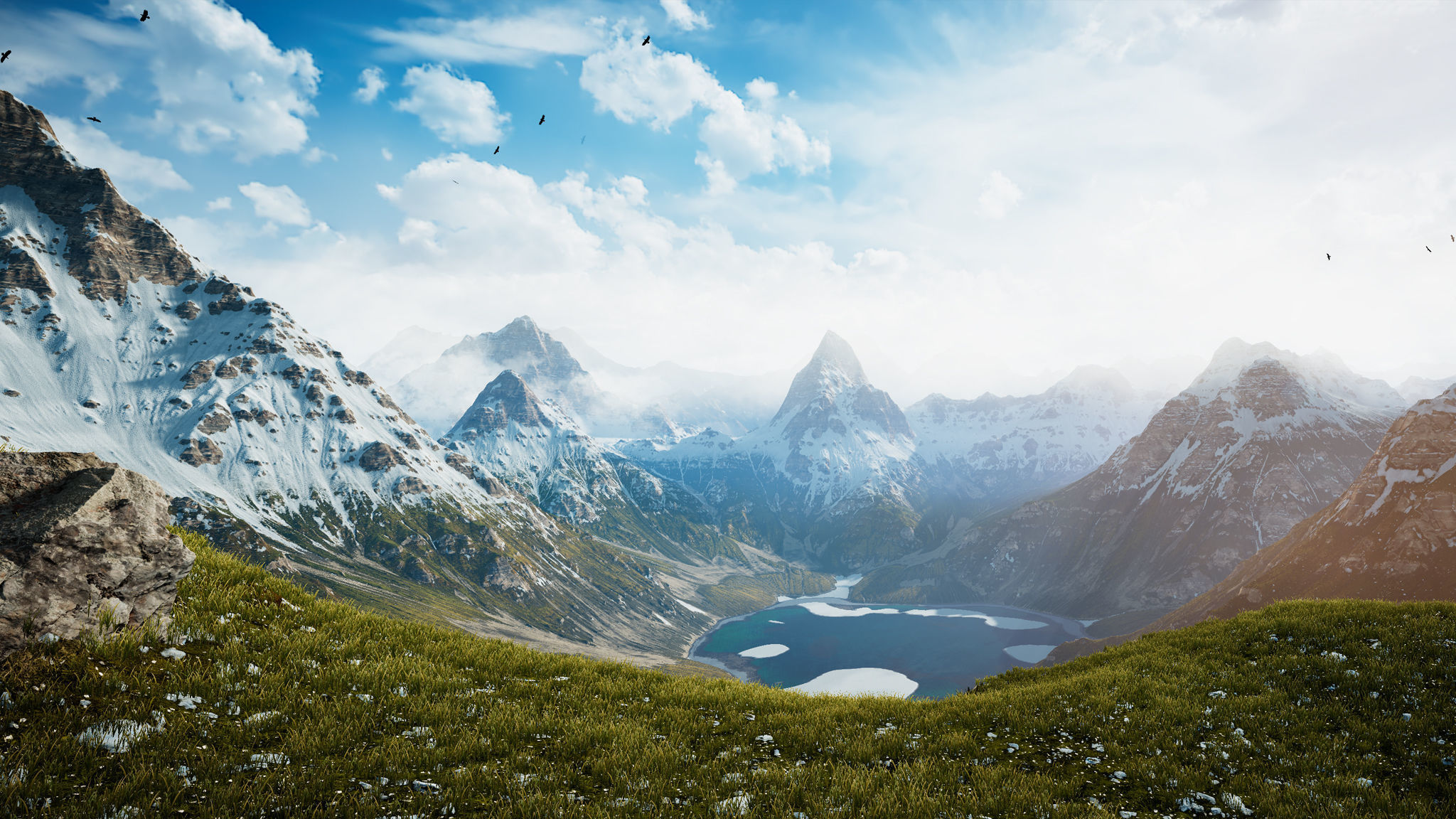 Alpine Lake Environment - Unity 2017-18-19 Projects Low-poly 3D model_12