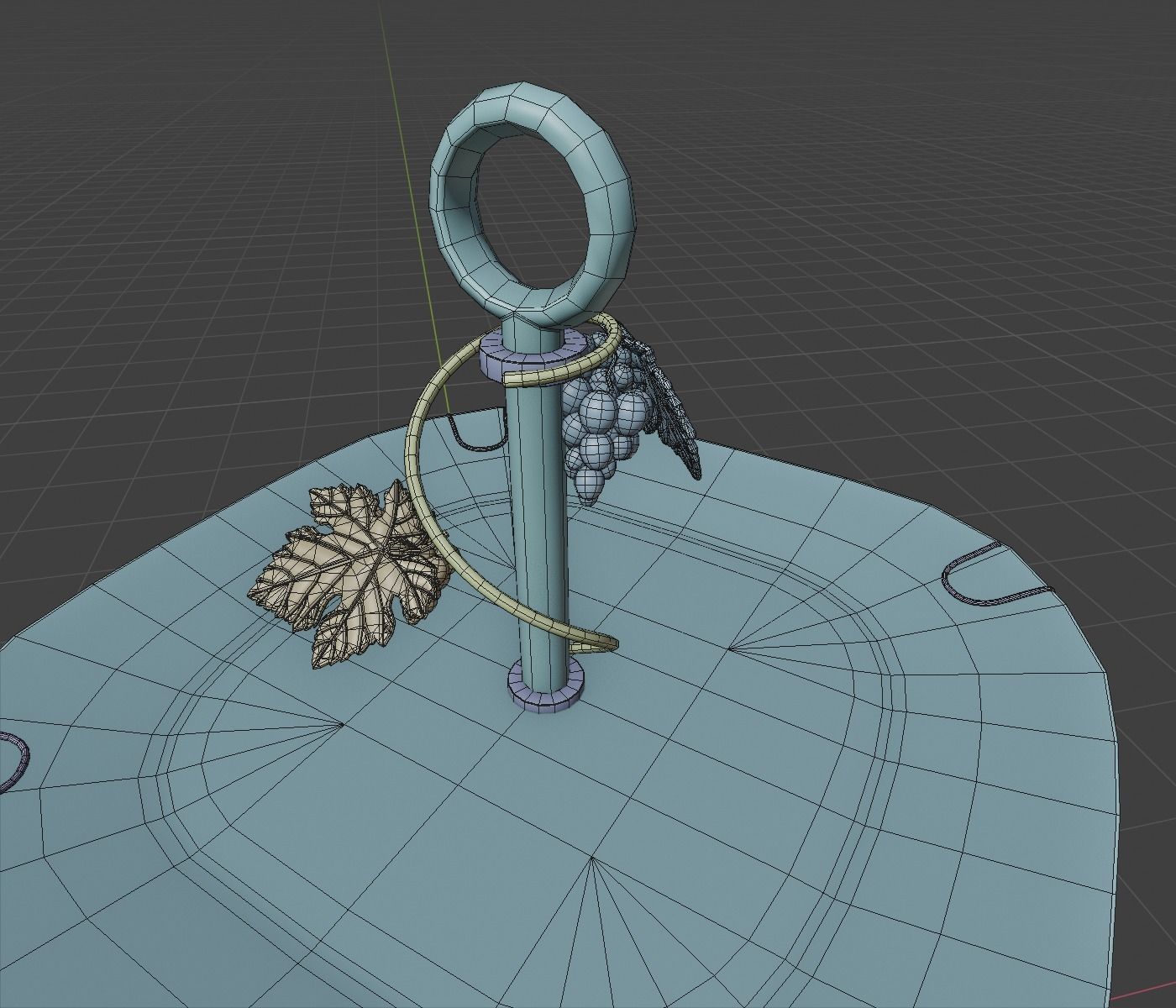 Two tier tray 3D model_7