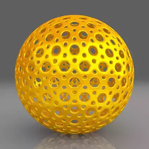 Perforated Sphere Shape 3D Print Model 3D print model