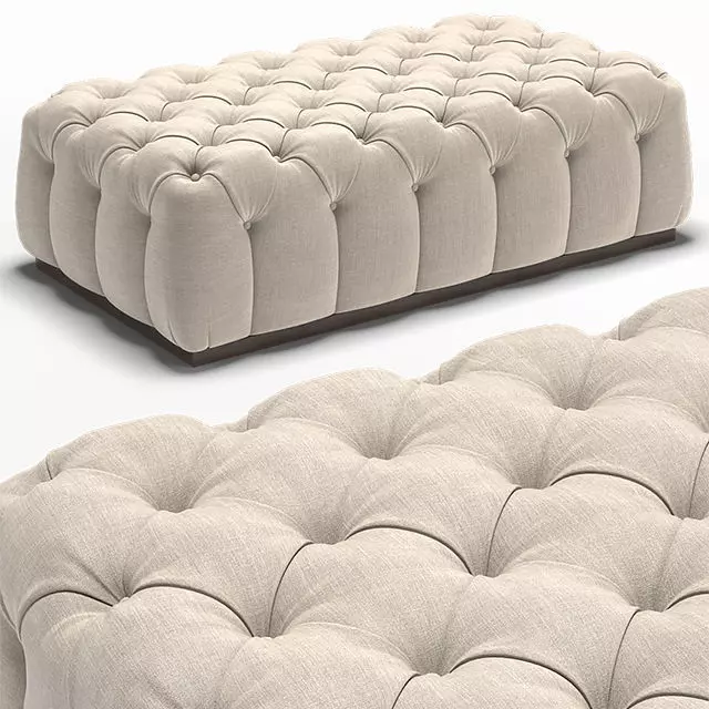 Adriana Hoyos Caramelo Quilted Ottoman 150 3D model