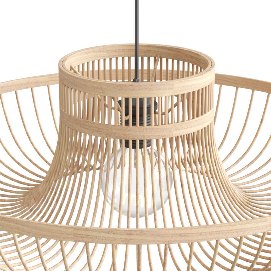 Luminaire sumbawa - suspension en bambou 3D model_3