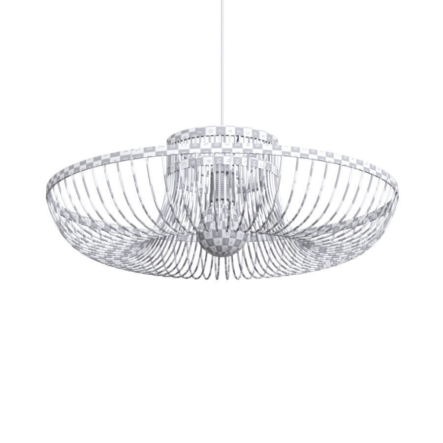Luminaire sumbawa - suspension en bambou 3D model_4