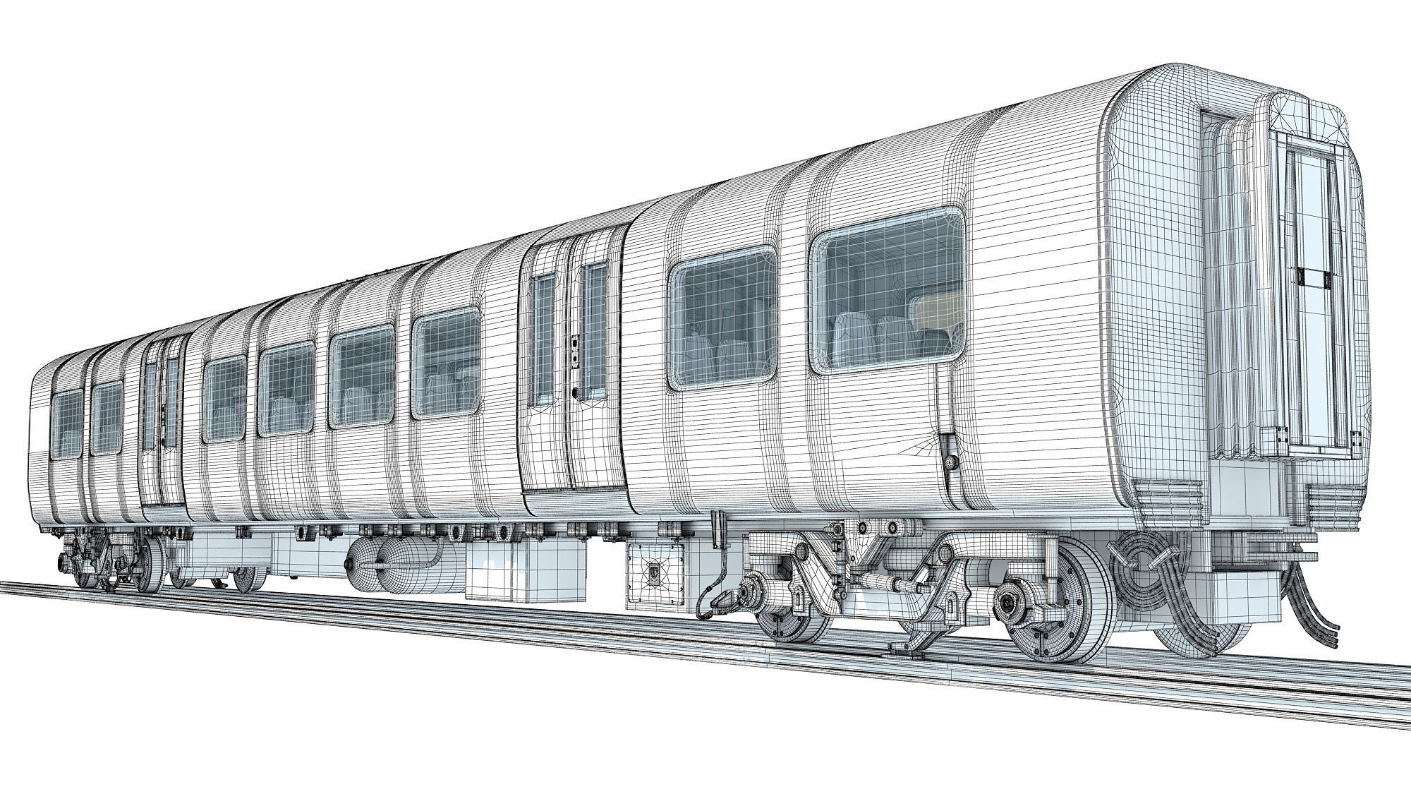 South West Rail Class Passenger Car 3D model_12