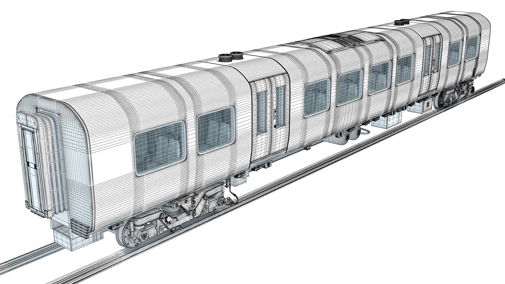 South West Rail Class Passenger Car 3D model_13