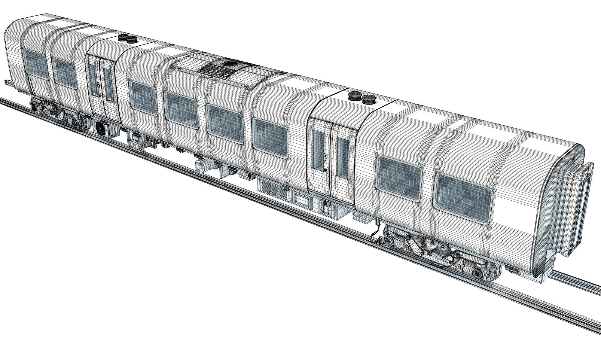 South West Rail Class Passenger Car 3D model_14