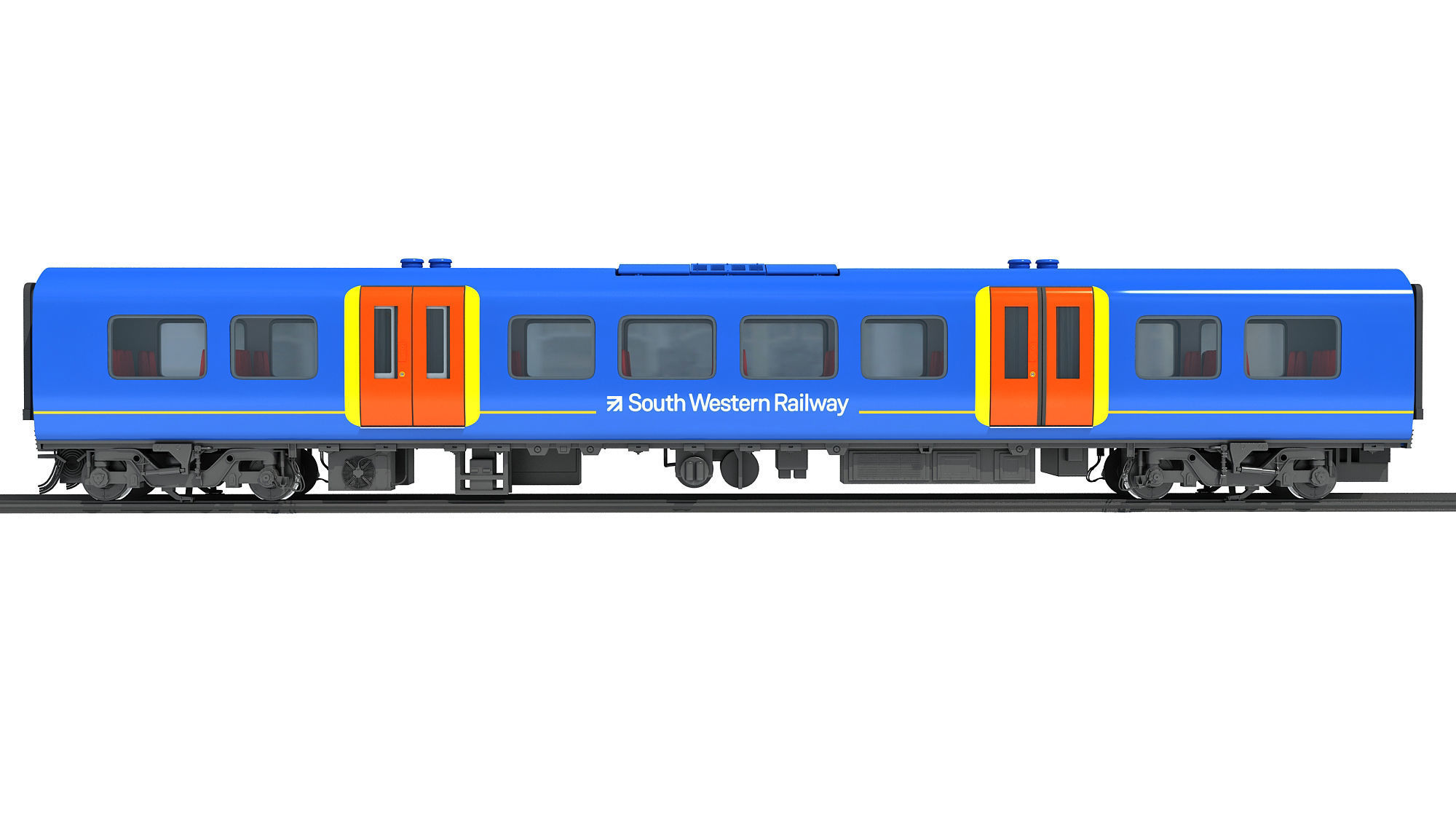 South West Rail Class Passenger Car 3D model_1