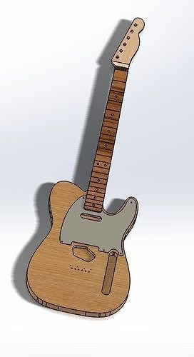 CNC Ready 52 Telecaster SS and HH Solidworks and DXF Files  3D print model
