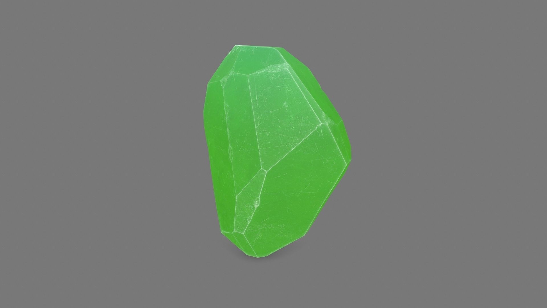 Crystal jade bead Low-poly 3D model_5