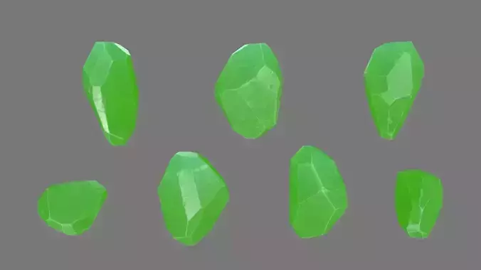 Crystal jade bead Low-poly 3D model
