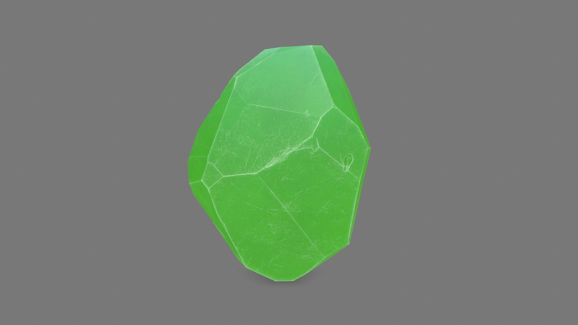 Crystal jade bead Low-poly 3D model_3