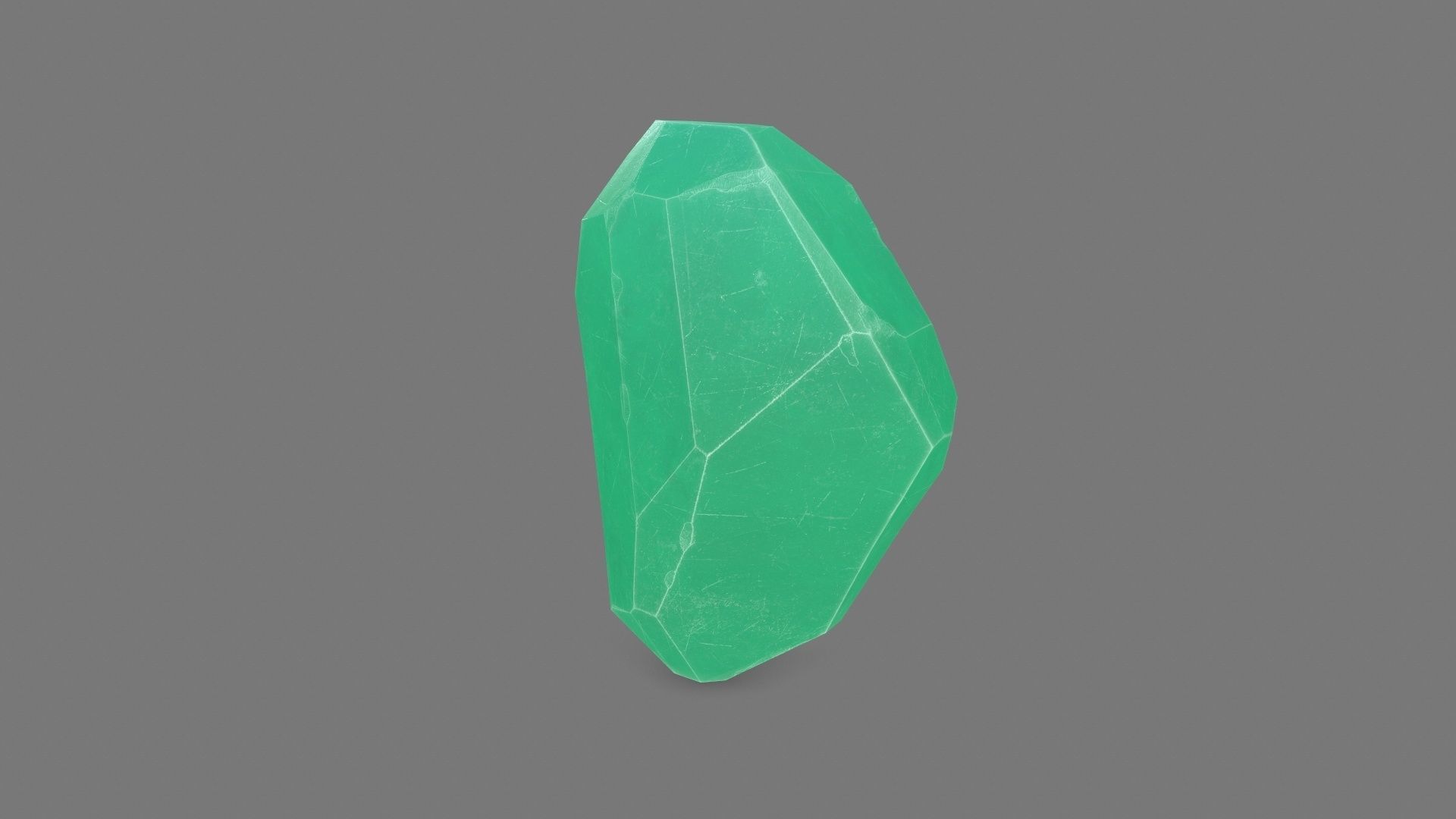 Crystal jade stone Low-poly 3D model_5
