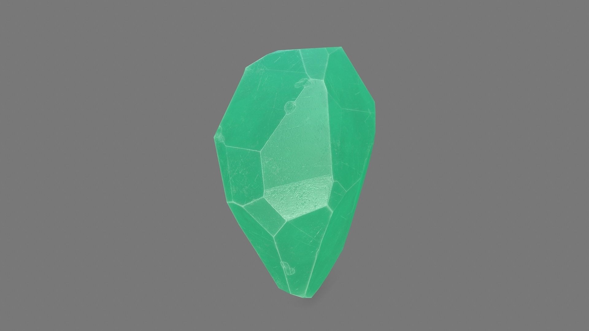 Crystal jade stone Low-poly 3D model_4