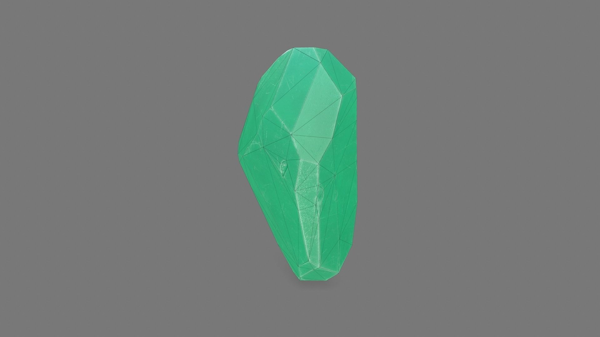 Crystal jade stone Low-poly 3D model_1